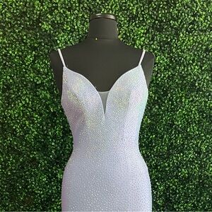 Mori Lee Sparkling Perriwinkle Prom Dress